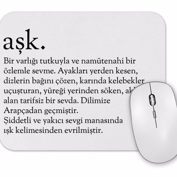 Baskı Dükkanı Ask Kelime Mouse Pad
