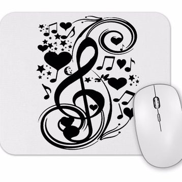 Baskı Dükkanı Ask Müzik Nota Mouse Pad