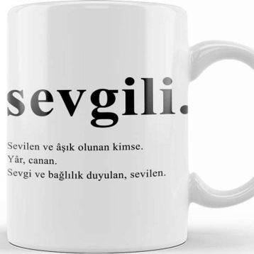 Baskı Dükkanı Aşkına Sevgiline Hediye Kupa