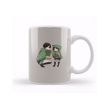 Baskı Dükkanı Attack On Titan Chibi Levi x Eren 01 Kupa