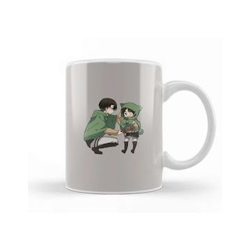 Baskı Dükkanı Attack On Titan Chibi Levi x Eren 01 Kupa