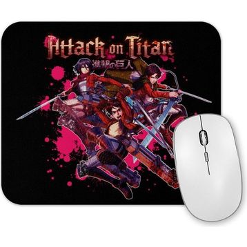 Baskı Dükkanı Attack On Titan Eren Levi Mikasa Mouse Pad