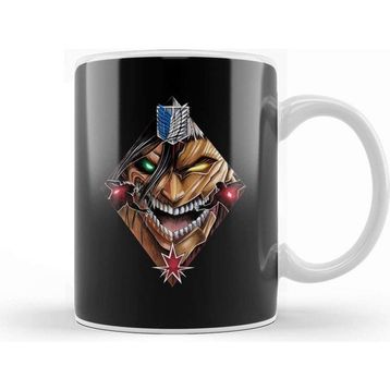 Baskı Dükkanı Attack On Titan Eren Vs Reiner Kupa