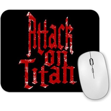Baskı Dükkanı Attack On Titan Font Logo Mouse Pad