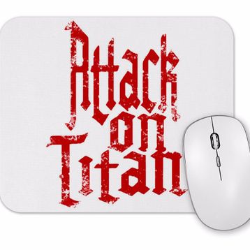 Baskı Dükkanı Attack On Titan Font Logo Mouse Pad