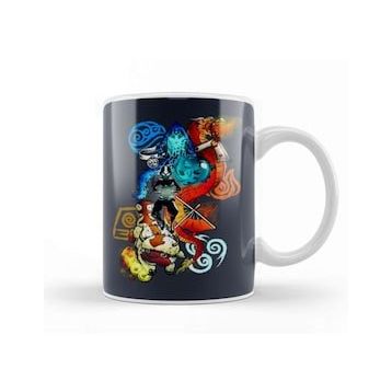 Baskı Dükkanı Avatar the Last Airbender 4 Elements Kupa Bardak