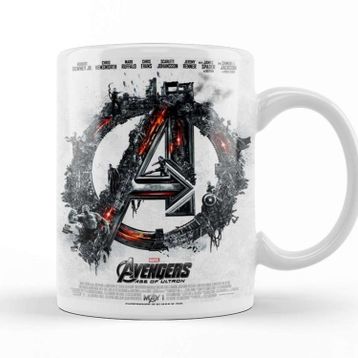Baskı Dükkanı Avengers Flowers Marvel 01 Kupa