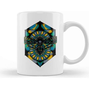 Baskı Dükkanı Awesome Trippy Psychedelic Moth Kupa