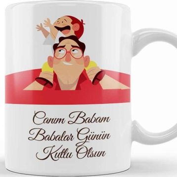 Baskı Dükkanı Babalar Günü Babaya Hediye 024 Kupa