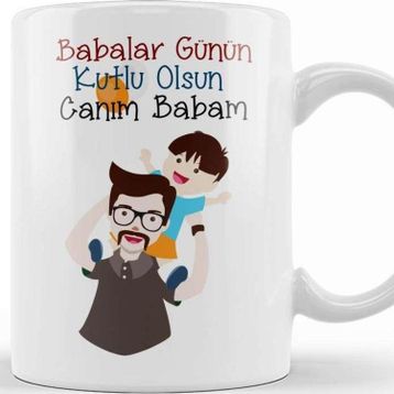 Baskı Dükkanı Babalar Günü Babaya Hediye 037 Kupa