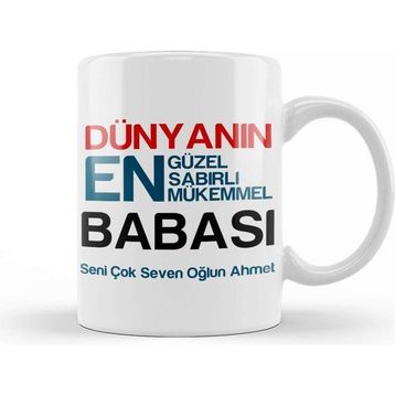 Baskı Dükkanı Babalar Günü Babaya Hediye 08 Kupa