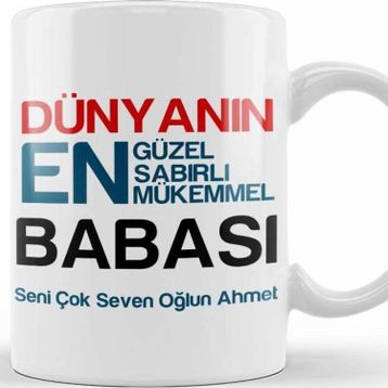 Baskı Dükkanı Babalar Günü Babaya Hediye 08 Kupa