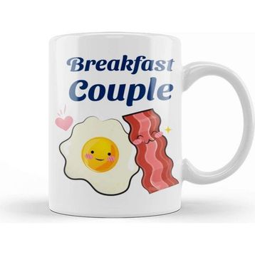 Baskı Dükkanı Bacon and Eggs Porselen Kupa