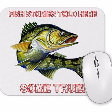Baskı Dükkanı Balıkçı Balık 3 Mouse Pad