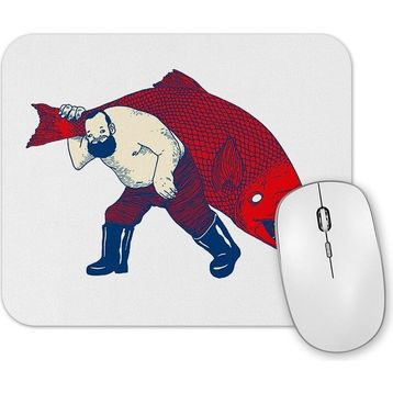 Baskı Dükkanı Balıkçı Balık Mouse Pad
