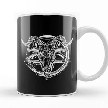 Baskı Dükkanı Baphomet Satanic Pentagram Symbol Kupa