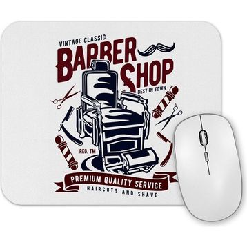 Baskı Dükkanı Barber Shop Mouse Pad