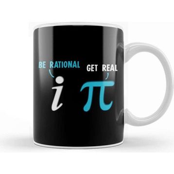 Baskı Dükkanı Be Rational Get Real Funny Math Joke Stats Pun Kupa