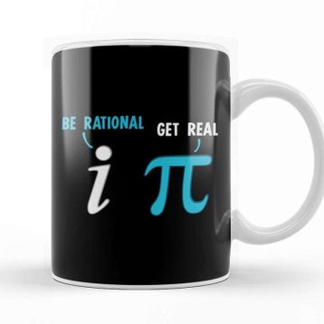 Baskı Dükkanı Be Rational Get Real Funny Math Joke Stats Pun Kupa
