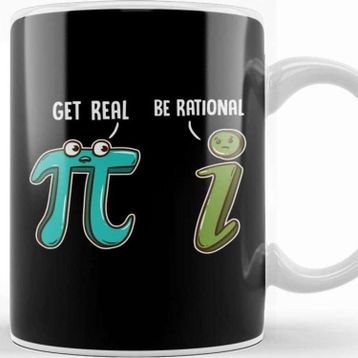 Baskı Dükkanı Be Rational Get Real Funny Math Joke Stats Pun Kupa