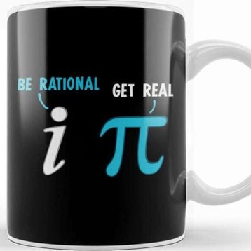 Baskı Dükkanı Be Rational Get Real Funny Math Joke Stats Pun Kupa