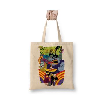 Baskı Dükkanı Beatles Yellow Submarine Bez Çanta
