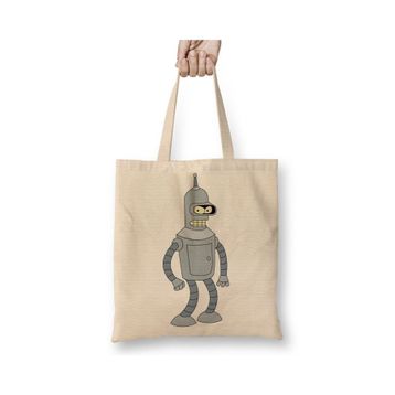 Baskı Dükkanı Bender Futurama Bez Çanta