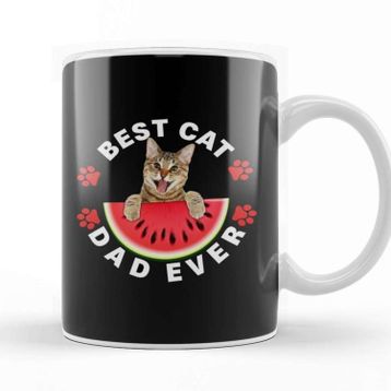 Baskı Dükkanı Best Cat Dad Ever 03 Kupa