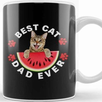 Baskı Dükkanı Best Cat Dad Ever 03 Kupa