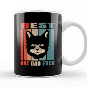 Baskı Dükkanı Best Cat Dad Ever Kedi 01 Kupa