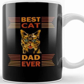Baskı Dükkanı Best Cat Dad Ever Kedi 03 Kupa