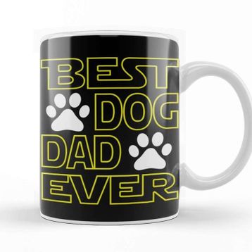 Baskı Dükkanı Best Dog Dad Ever 02 Kupa