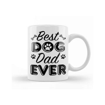 Baskı Dükkanı Best Dog Dad Ever 03 Kupa