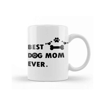 Baskı Dükkanı Best Dog Mom Ever 01 Kupa