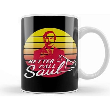 Baskı Dükkanı Better Call Saul Vaporwave Style Kupa