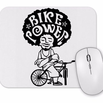 Baskı Dükkanı Bike Power Black Mouse Pad