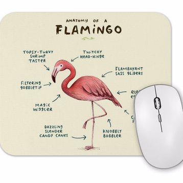 Baskı Dükkanı Bir Flamingo Anatomisi Mouse Pad