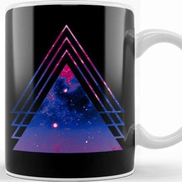 Baskı Dükkanı Bisexual Pride Bi Pride Layered Galaxy Triangles Kupa