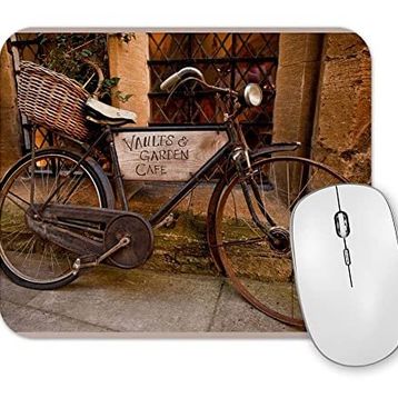 Baskı Dükkanı Bisiklet Garden Cafe Mouse Pad