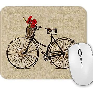 Baskı Dükkanı Bisiklet Karanfilli Mouse Pad