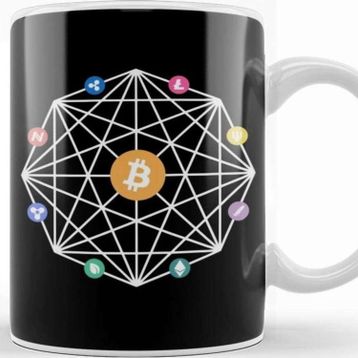 Baskı Dükkanı Bitcoin Cryptocurrency Digital Mining Dogecoin Blockchain Kupa