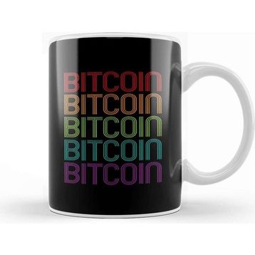 Baskı Dükkanı Bitcoin Retro 70's Kupa