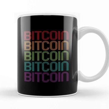 Baskı Dükkanı Bitcoin Retro 70's Kupa