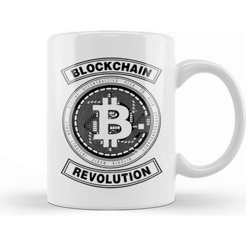 Baskı Dükkanı Bitcoin Revolution Blockchain Kupa