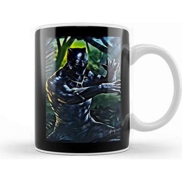 Baskı Dükkanı Black Panther Jungle Pose Kupa