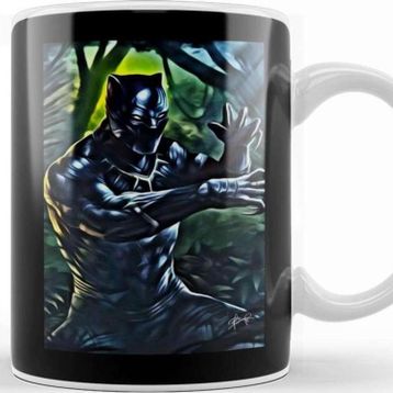 Baskı Dükkanı Black Panther Jungle Pose Kupa
