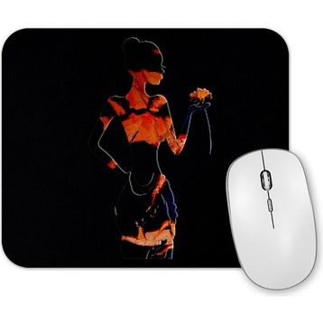 Baskı Dükkanı Blacklight Woman Mouse Pad
