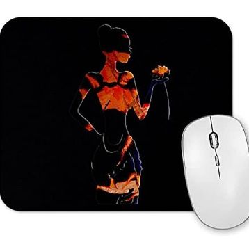 Baskı Dükkanı Blacklight Woman Mouse Pad