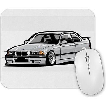 Baskı Dükkanı Bmw Stanced Out E36 Gray Mouse Pad