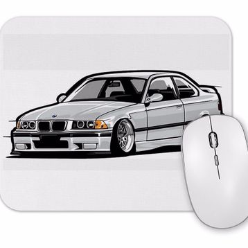 Baskı Dükkanı Bmw Stanced Out E36 Gray Mouse Pad